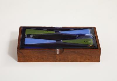  Higgins Glass Studio Violet Green Higgins Glass Top Box