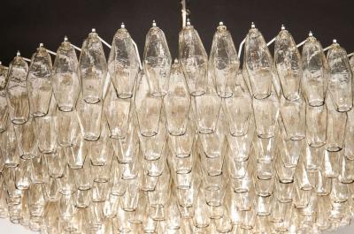  High Style Deco Exquisite Hand Blown Murano Smoked Glass Polyhedral Chandelier