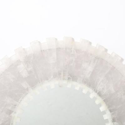  High Style Deco Modernist Custom Tessellated Starburst Rock Crystal Mirror by High Style Deco