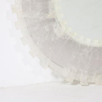  High Style Deco Modernist Custom Tessellated Starburst Rock Crystal Mirror by High Style Deco