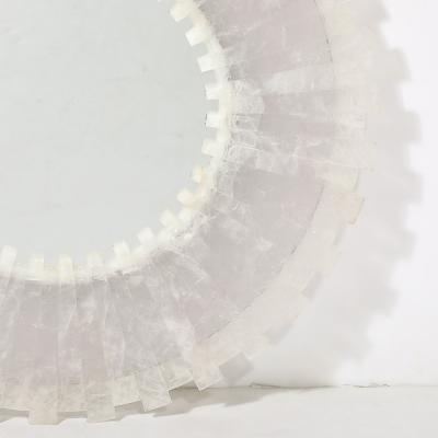  High Style Deco Modernist Custom Tessellated Starburst Rock Crystal Mirror by High Style Deco