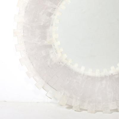  High Style Deco Modernist Custom Tessellated Starburst Rock Crystal Mirror by High Style Deco