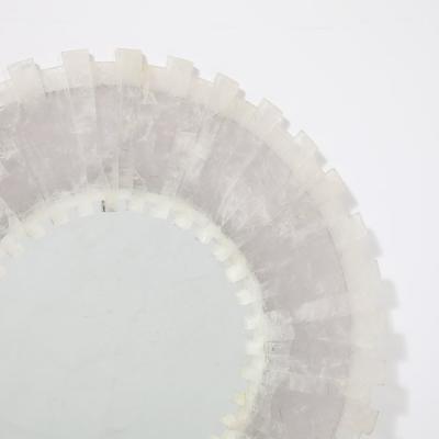  High Style Deco Modernist Custom Tessellated Starburst Rock Crystal Mirror by High Style Deco