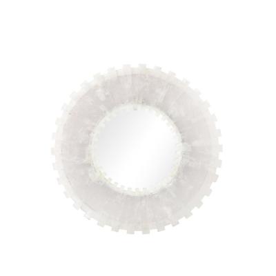  High Style Deco Modernist Custom Tessellated Starburst Rock Crystal Mirror by High Style Deco