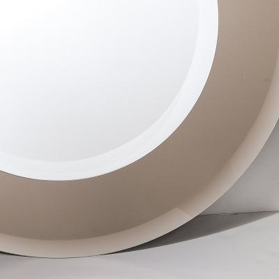  High Style Deco Modernist Two Tier Beveled Smoked Bronze Border Mirror Custom by High Style Deco