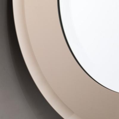  High Style Deco Modernist Two Tier Beveled Smoked Bronze Border Mirror Custom by High Style Deco