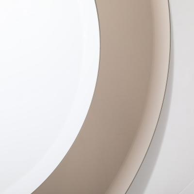  High Style Deco Modernist Two Tier Beveled Smoked Bronze Border Mirror Custom by High Style Deco