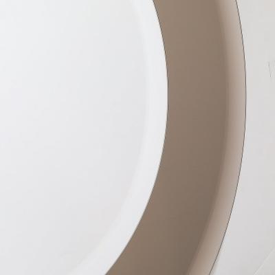  High Style Deco Modernist Two Tier Beveled Smoked Bronze Border Mirror Custom by High Style Deco