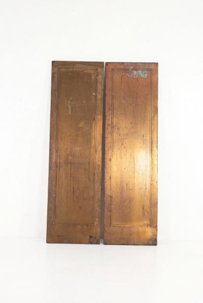  High Style Deco Pair of Brass Elevator Doors Louis Sullivan Style Chicago c 1930