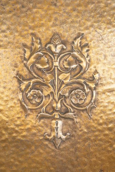  High Style Deco Pair of Brass Elevator Doors Louis Sullivan Style Chicago c 1930