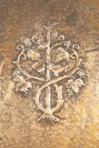  High Style Deco Pair of Brass Elevator Doors Louis Sullivan Style Chicago c 1930