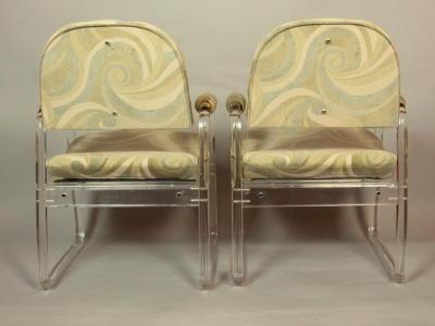  Hill Manufacturing Pair of Hill Industries Lucite Lounge Chairs circa 1970