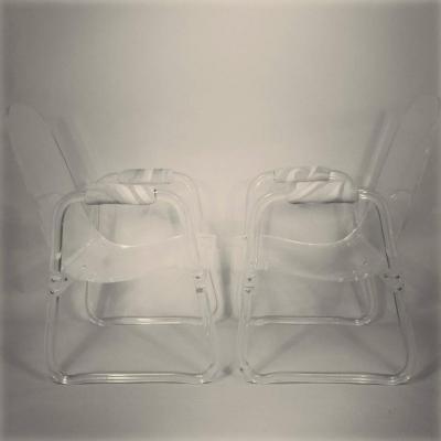  Hill Manufacturing Pair of Hill Industries Lucite Lounge Chairs circa 1970