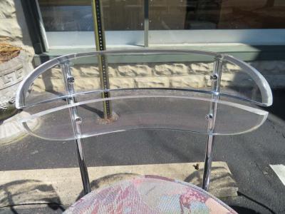  Hill Manufacturing Scrumptious Set 4 Hollywood Regency Swivel Lucite Barstools Hill Manufacturing