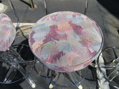  Hill Manufacturing Scrumptious Set 4 Hollywood Regency Swivel Lucite Barstools Hill Manufacturing