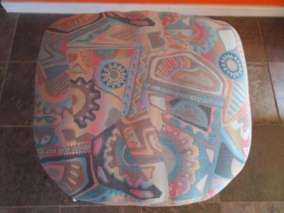  Hill Manufacturing Stunning Lucite Rolling Stool Ottoman Mid Century Modern