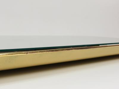  Hillebrand Ernest Igl Illuminated Mid Century Wall Mirror with Brass Crown by Hillebrand