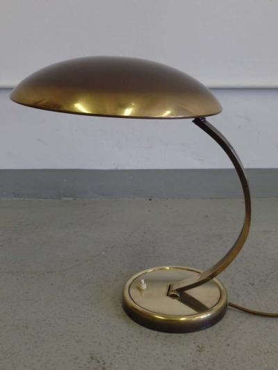  Hillebrand German Mid Century Modern Solid Brass Articulating Bauhaus Desk Lamp