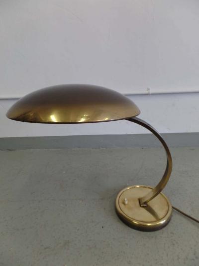  Hillebrand German Mid Century Modern Solid Brass Articulating Bauhaus Desk Lamp
