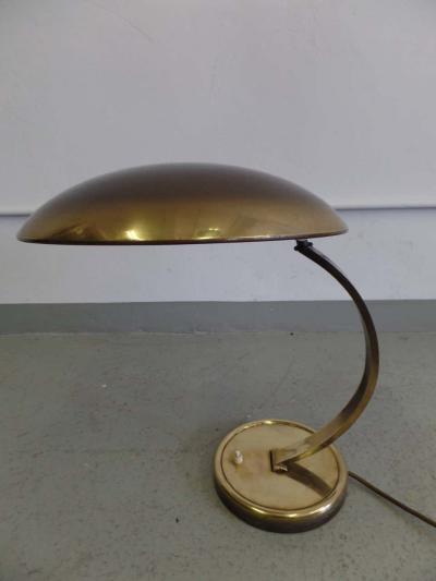  Hillebrand German Mid Century Modern Solid Brass Articulating Bauhaus Desk Lamp