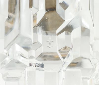  Hillebrand Pair of 1970s Ice Crystal Glass Sconces by Hillebrand 3 Pairs Available 