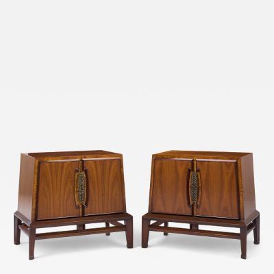  Hobey Helen Baker Helen Hobey Baker Mid Century Walnut Nightstands Pair
