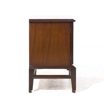  Hobey Helen Baker Helen Hobey Baker Mid Century Walnut and Burlwood Nightstands Pair