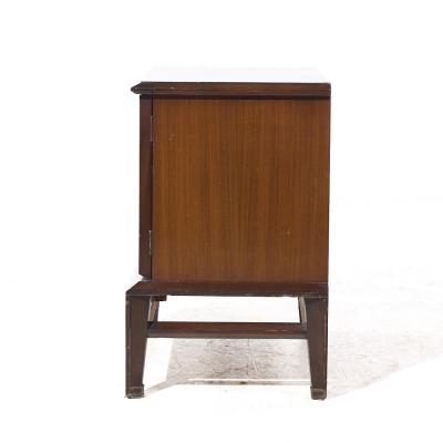  Hobey Helen Baker Helen Hobey Baker Mid Century Walnut and Burlwood Nightstands Pair