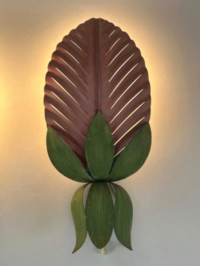  Holl nder Leuchten Set of Two Rare Mid Century Floral Sconces by Holl nder Leuchten Germany 1970s