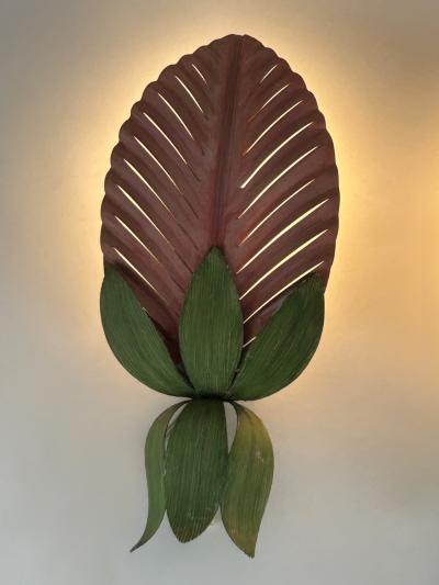  Holl nder Leuchten Set of Two Rare Mid Century Floral Sconces by Holl nder Leuchten Germany 1970s