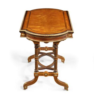  Holland Sons A Victorian fine satinwood ladies writing table attributed to Holland and Sons