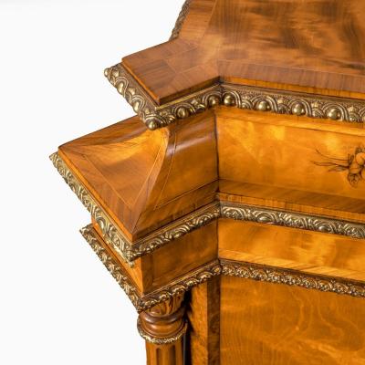 Holland Sons A pair of Victorian satinwood display cabinets attributed to Holland and Sons