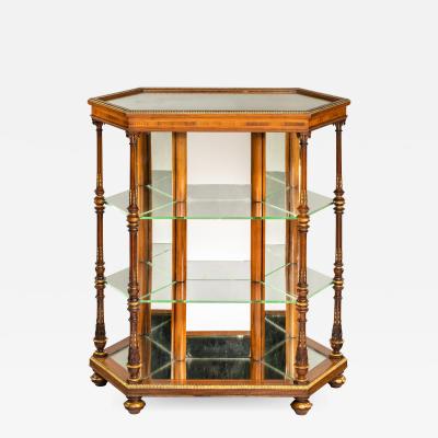 Holland Sons Hexagonal display table attributed to Holland and Sons