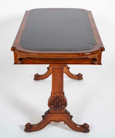  Holland Sons Important William IV Period Desk with Superb Carving Signed Holland Sons