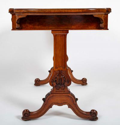  Holland Sons Important William IV Period Desk with Superb Carving Signed Holland Sons