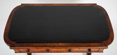  Holland Sons Important William IV Period Desk with Superb Carving Signed Holland Sons