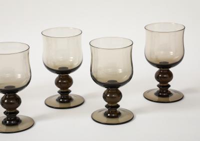  Holmegaard 8 Holmegaard Smoked Wine Water Glasses