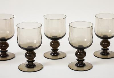  Holmegaard 8 Holmegaard Smoked Wine Water Glasses