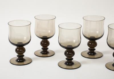  Holmegaard 8 Holmegaard Smoked Wine Water Glasses