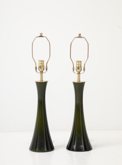  Holmegaard Holmegaard Bergbom Dark Green Glass Lamps