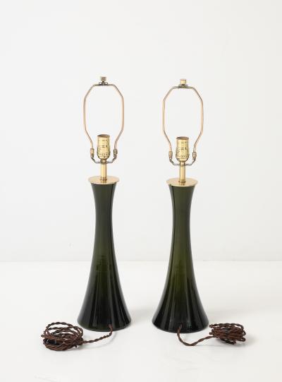  Holmegaard Holmegaard Bergbom Dark Green Glass Lamps