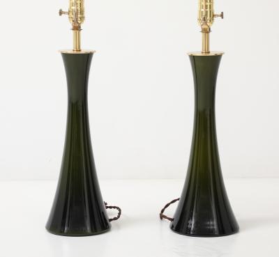  Holmegaard Holmegaard Bergbom Dark Green Glass Lamps