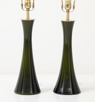  Holmegaard Holmegaard Bergbom Dark Green Glass Lamps