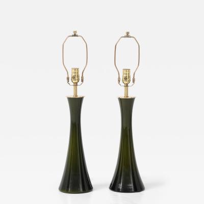  Holmegaard Holmegaard Bergbom Dark Green Glass Lamps