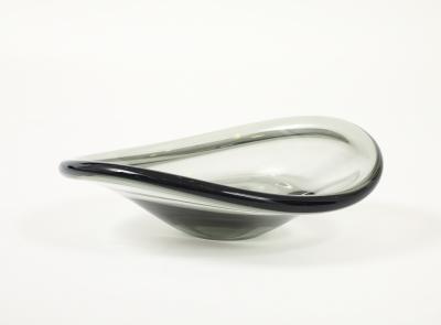  Holmegaard Holmegaard Smoked Glass Wave Vessel