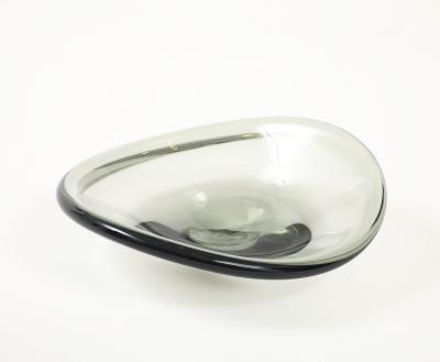  Holmegaard Holmegaard Smoked Glass Wave Vessel