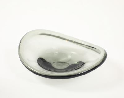  Holmegaard Holmegaard Smoked Glass Wave Vessel