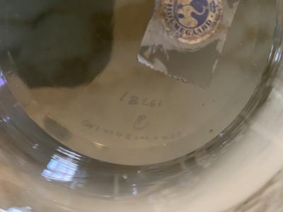  Holmegaard LARGE MID CENTURY MODERNIST GLASS BOWL BY HOLMEGAARD