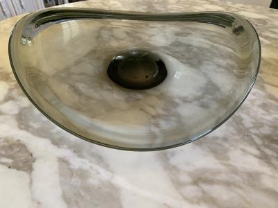  Holmegaard LARGE MID CENTURY MODERNIST GLASS BOWL BY HOLMEGAARD