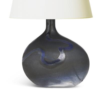  Holmegaard Pair of Asymmetrisk Table Lamps inGlass by Michael Bang for Holmegaard